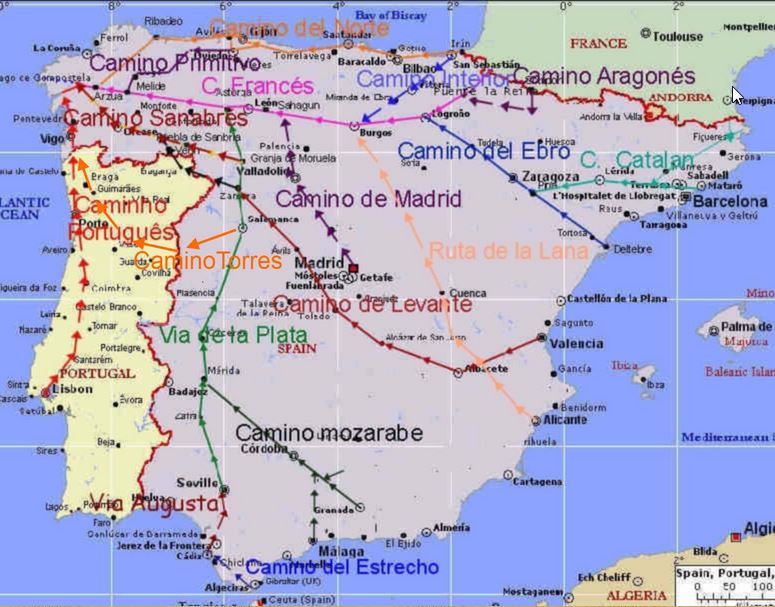 Les routes de saint-Jacques-de-Compostelle en Espagne